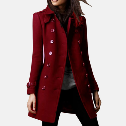 Mistrève | Manteau femme croisé en laine – Élégance intemporelle et chaleur hivernale