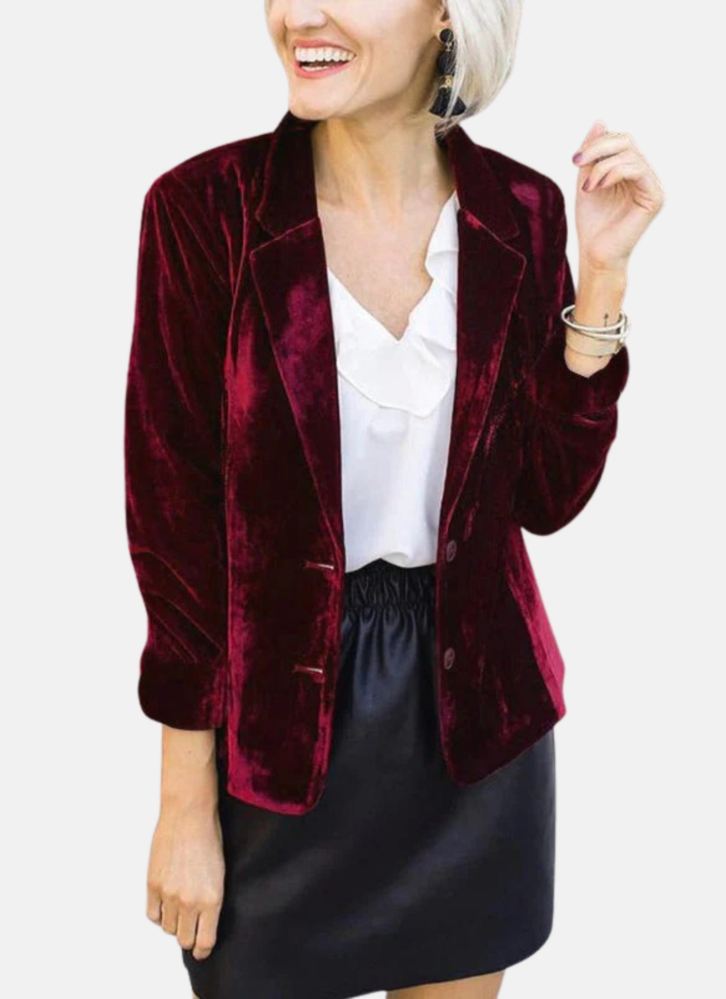 Mistrève | Blazer Cintré en Velours – Élégance Douce