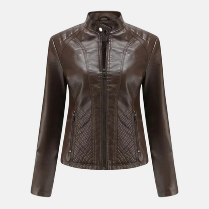 Mistrève | Veste Biker Cuir – Audace Féminine et Élégance Intemporelle