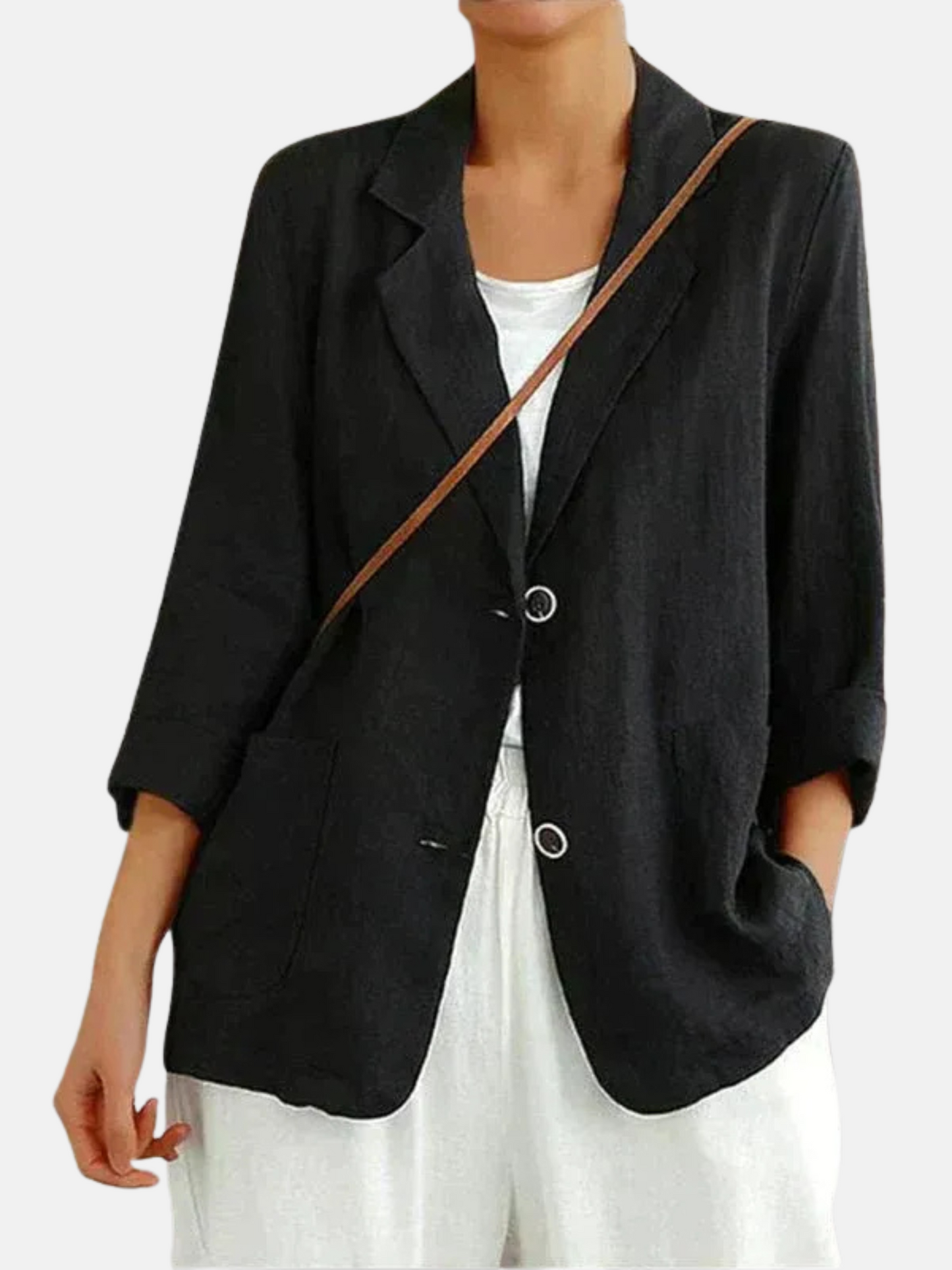 Mistrève | Blazer Femme Lin Décontracté – Élégance Naturelle & Confort Léger