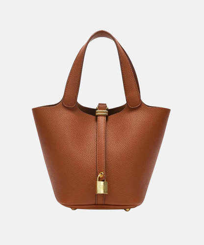 Mistrève | Sac Seau en Cuir Taupe – Élégance  au Quotidien