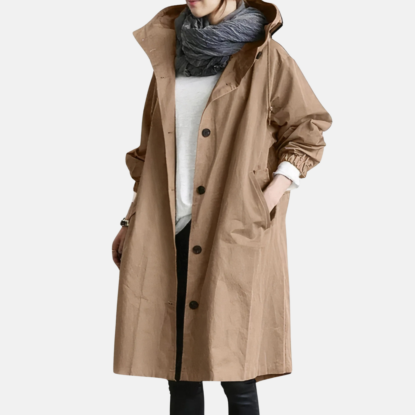 Mistrève | Trench Coat Femme avec Coupe-Vent – Élégance Légère & Protection Imperméable