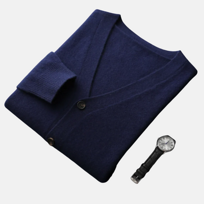 Mistrève | Cardigan Homme Col V en Cachemire – Élégance Intemporelle