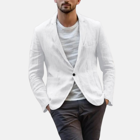 Mistrève | Blazer Homme Coton Lin Décontracté – Confort Léger
