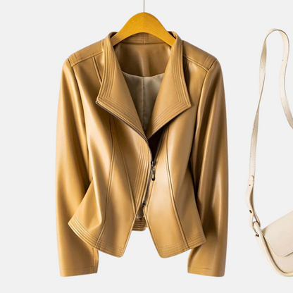 Mistrève | Veste Femme Cuir – Élégance Moderne & Audace Structurée