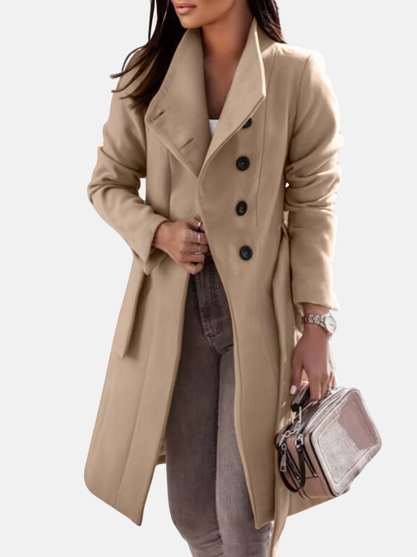 Mistrève | Trench Coat Femme Double-Boutonnage Classique – Élégance Intemporelle pour l’Automne/Hiver