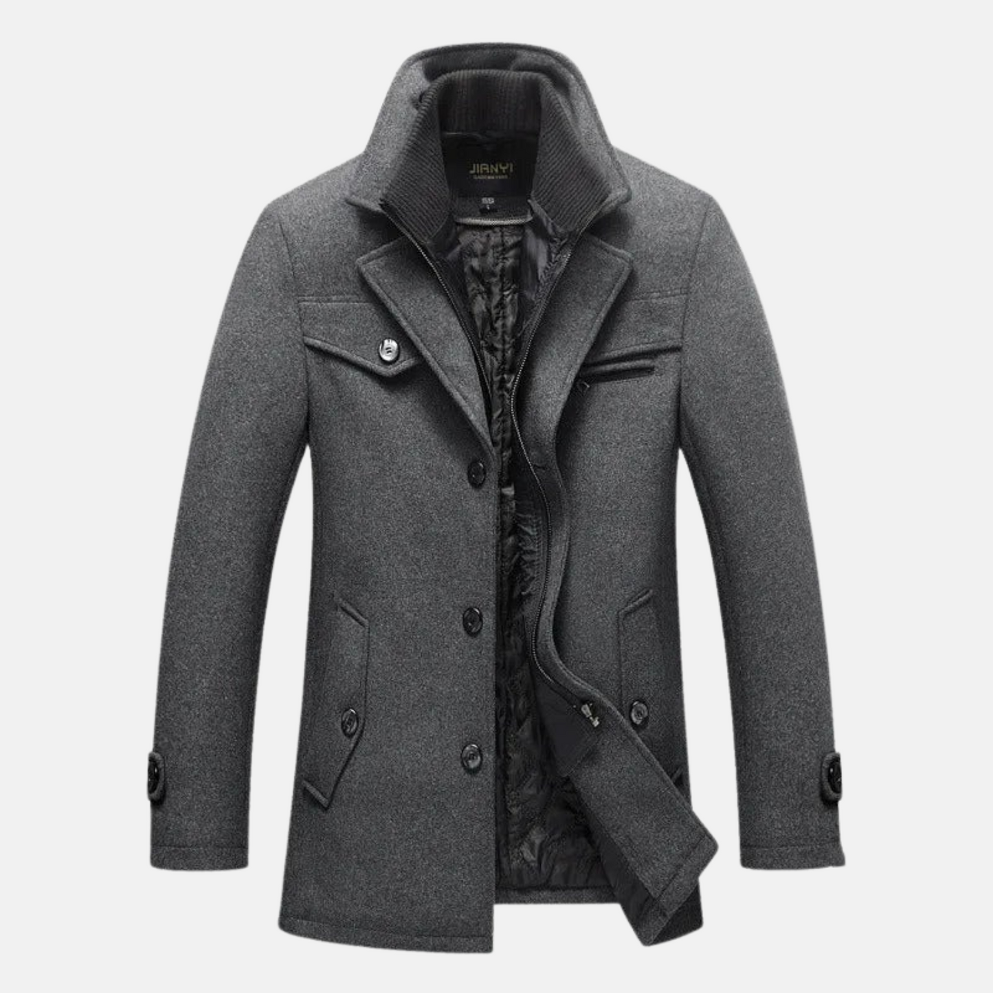 Mistrève | Manteau d'hiver long pour homme avec double fermeture éclair – Élégance au quotidien et confort intemporel