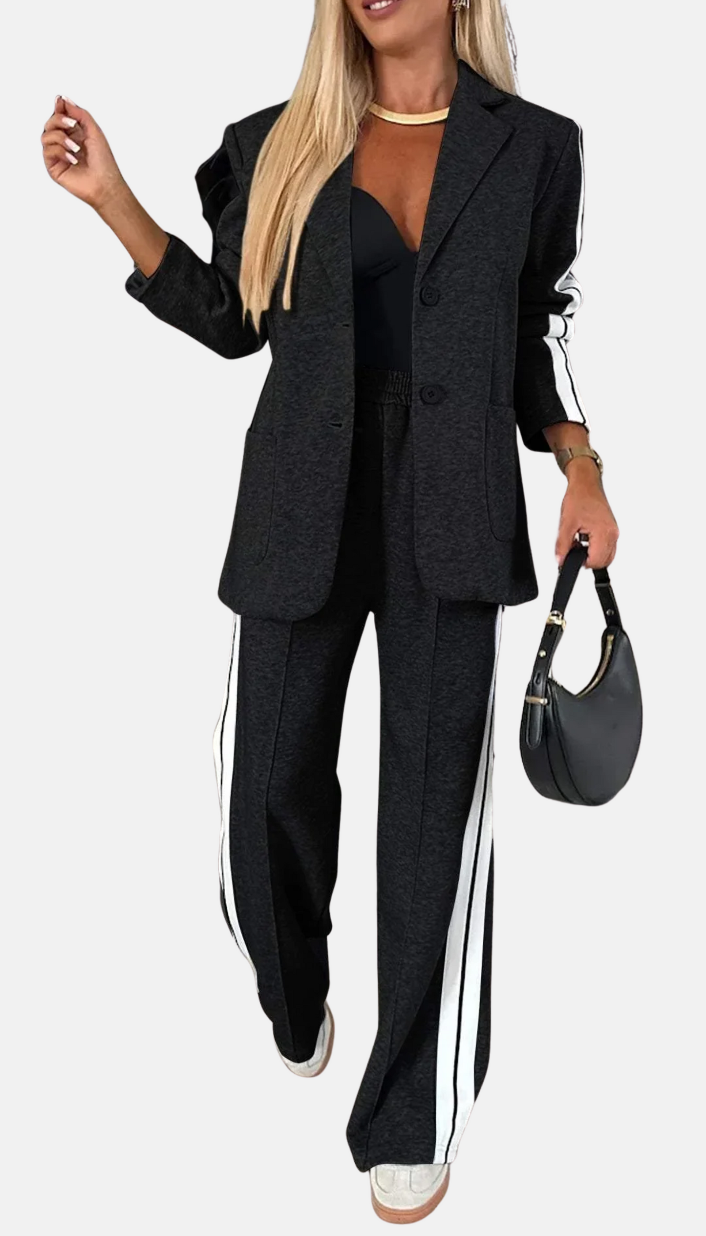 Mistrève | Ensemble élégant femme – blazer chic et pantalon rayé