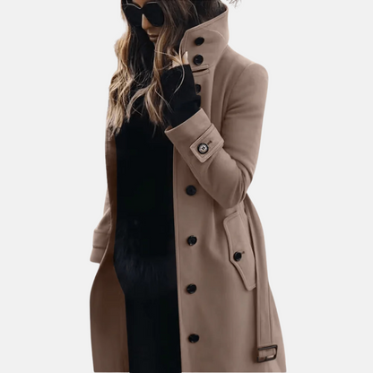 Mistrève | Manteau en laine pour femme – Élégance structurée