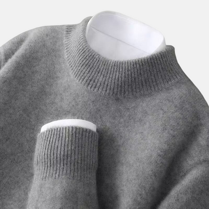 Mistrève | Pull Homme en Cachemire à Col Montant – Élégance Discrète et Chaleur Intemporelle