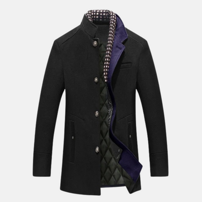Mistrève | Manteau Croisé Homme Laine  – Élégance Audacieuse & Finition Haut de Gamme