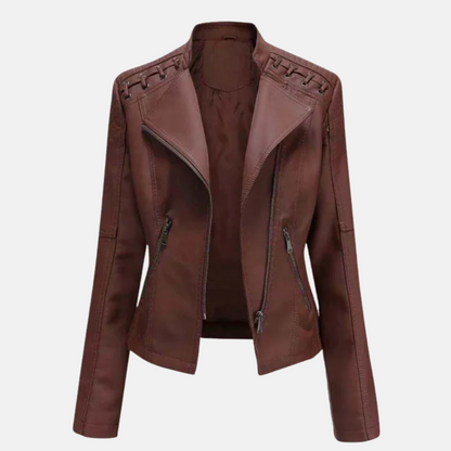 Mistrève | Veste en cuir Femme – Élégance Automnale