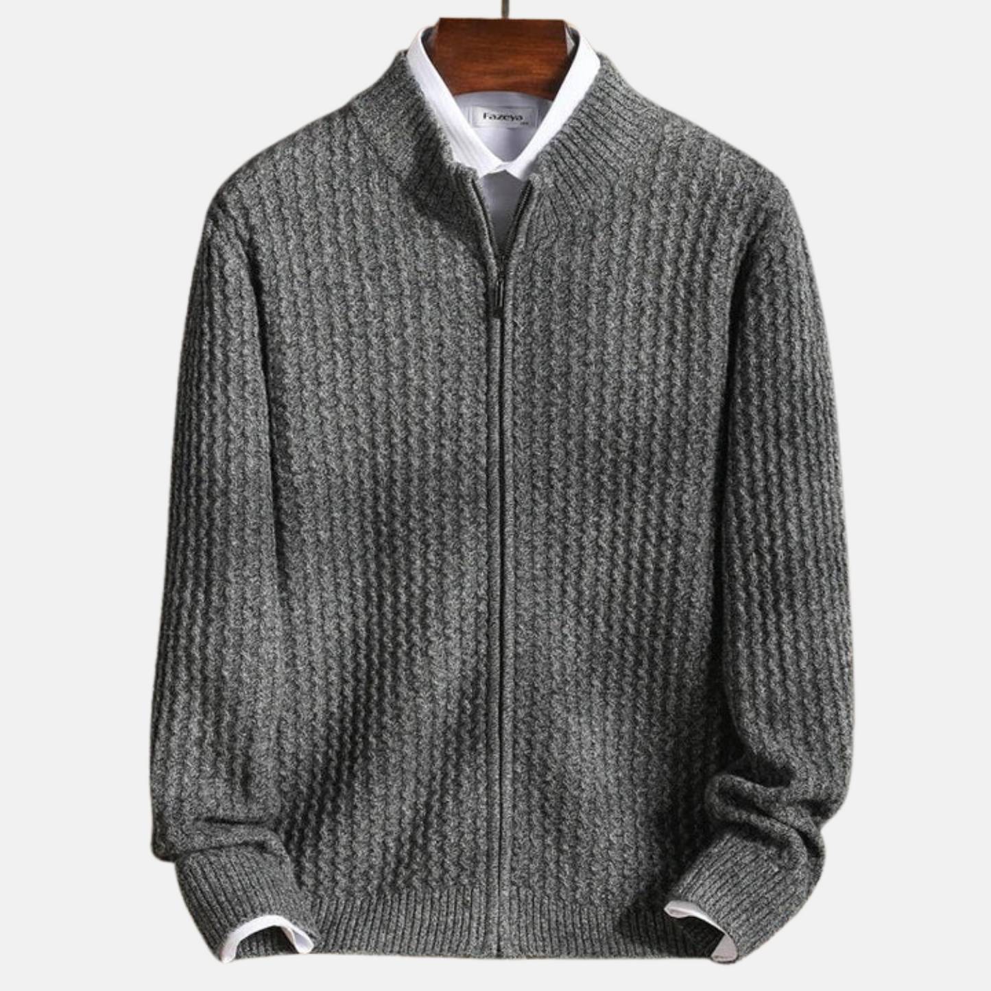 Mistrève | Gilet Zippé Homme en Laine Tricotée – Élégance Classique
