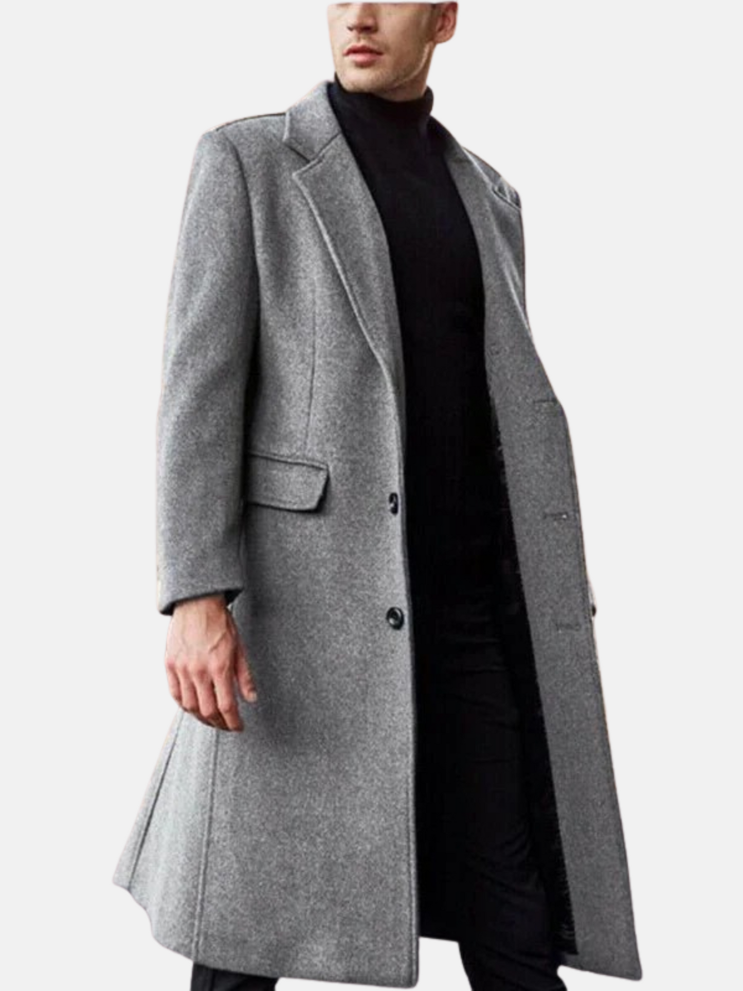 Mistrève | Manteau Long en Laine Homme –  Élégance Formelle