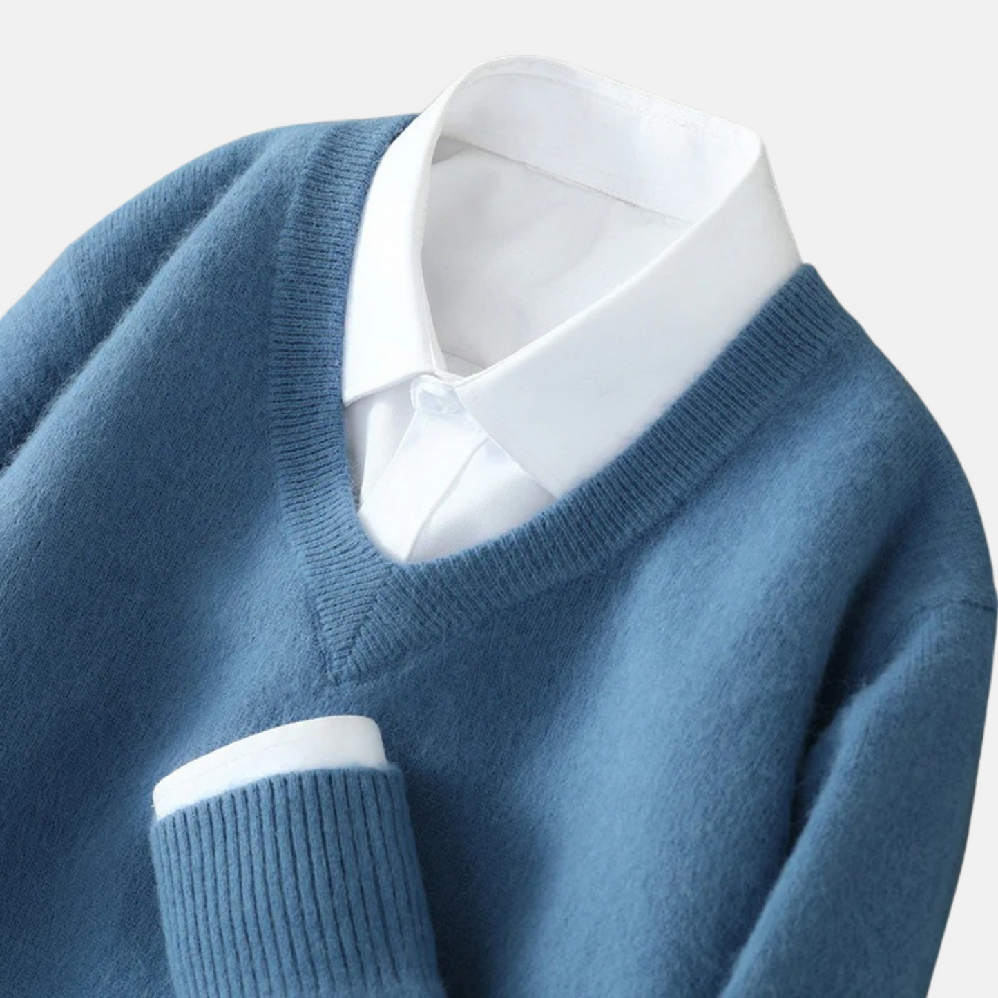 Mistrève | Pull Homme Col V en Cachemire – Douceur Suprême et Élégance Intemporelle