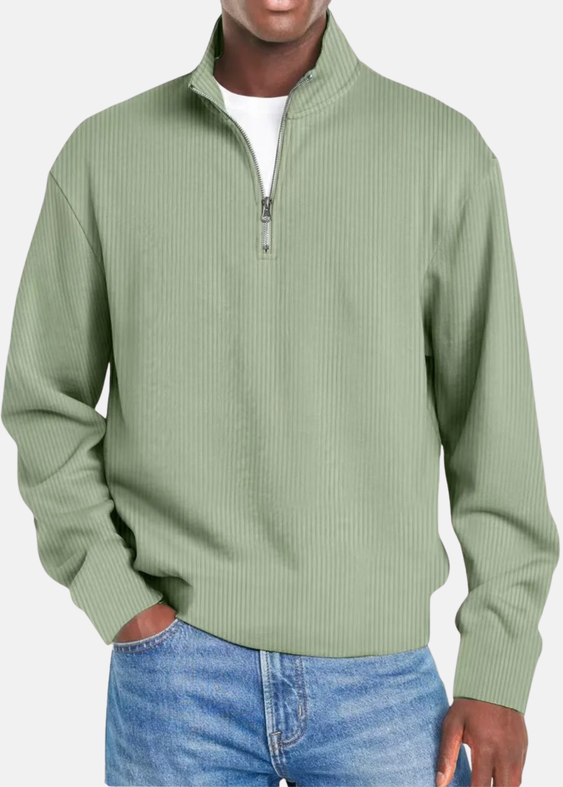 Mistrève | Polo Homme Zippé à Rayures –  Élégance Décontractée