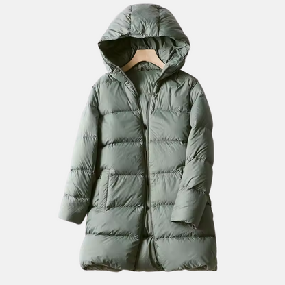 Mistrève | Doudoune Longue Femme à Capuche – Chaleur Optimale et Élégance Décontractée