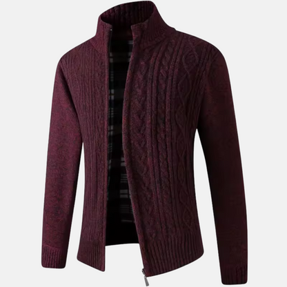 Mistrève | Gilet Tricoté Épais Homme – Col Montant, Chaud & Élégant pour l’Hiver
