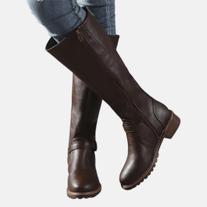 Mistrève | Bottes Hautes en Cuir Premium – Élégance et Confort Quotidien
