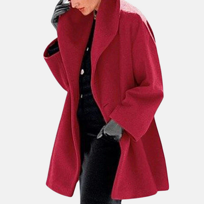 Mistrève | Manteau Femme en Laine à Large Col – Chaleur Hivernale & Élégance Intemporelle