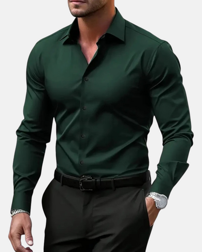 Mistrève | Chemise Homme Slim Fit Manches Longues – Élégance Formelle et Confort Moderne