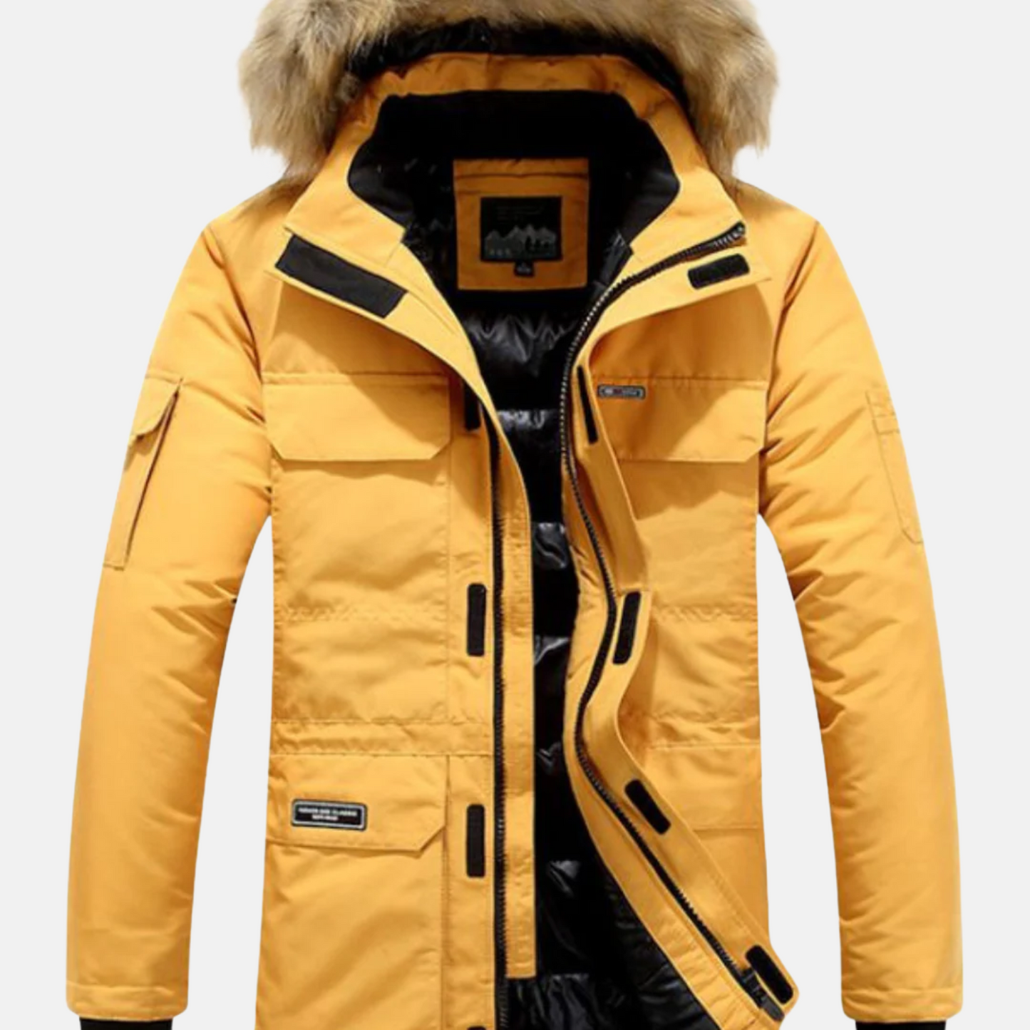 Mistrève | Manteau Homme à Capuche Fourrure – Chaleur Intense et Élégance Moderne