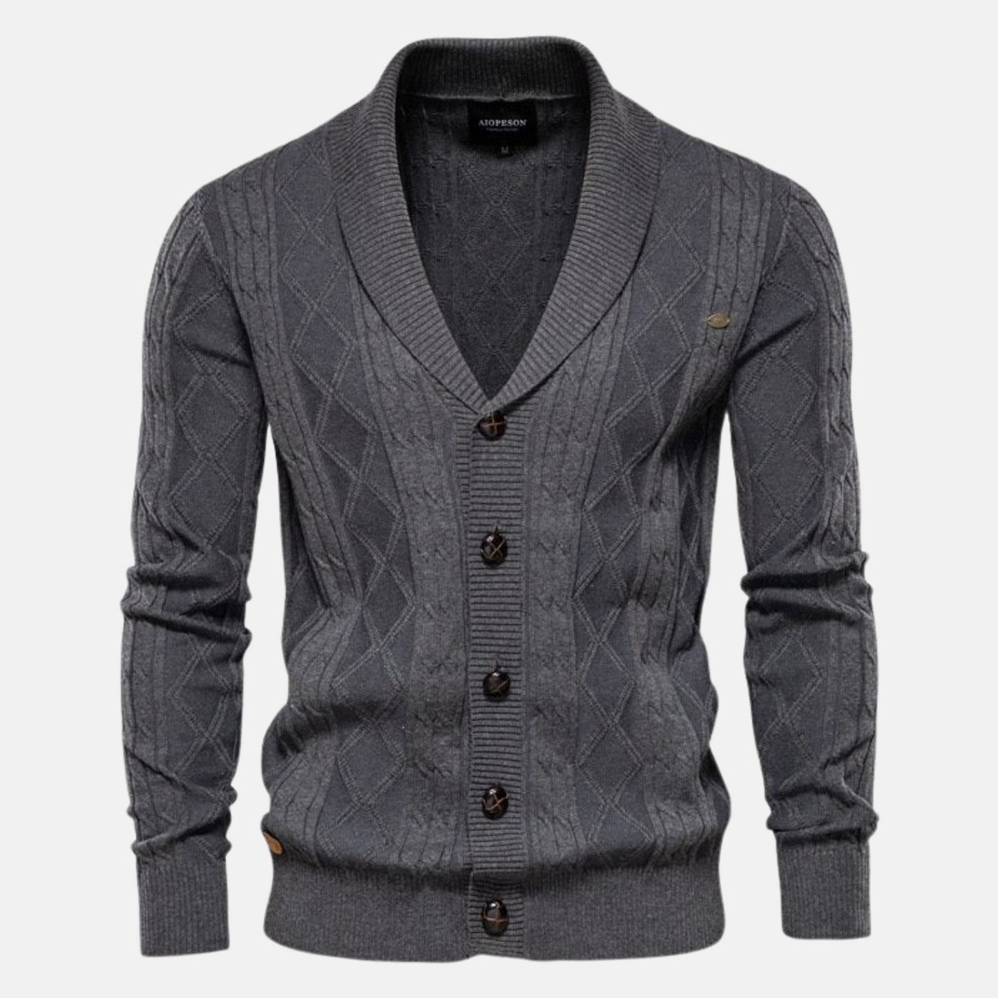Mistrève | Cardigan Rétro 60’s en Maille Waffle – Style Intemporel et Confort