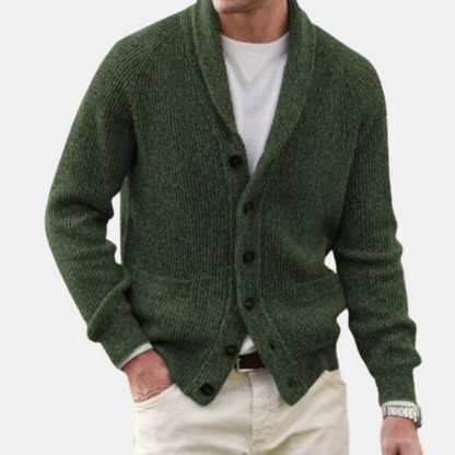 Mistrève | Cardigan Homme en Laine Vintage Col V – Chaleur et Élégance Intemporelles