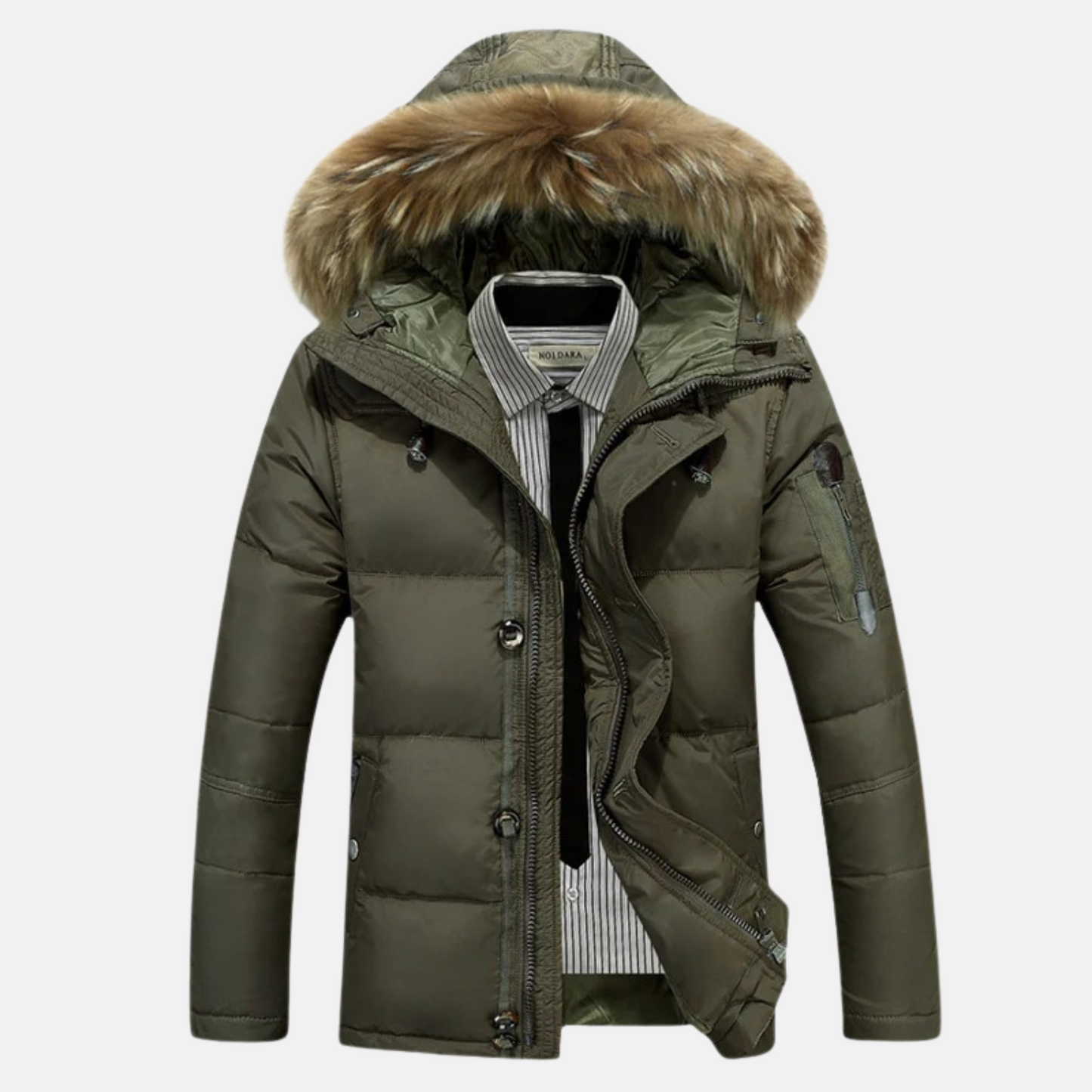 Mistrève | Parka Homme Hiver à Capuche Fourrure – Chaleur Luxueuse et Élégance Moderne