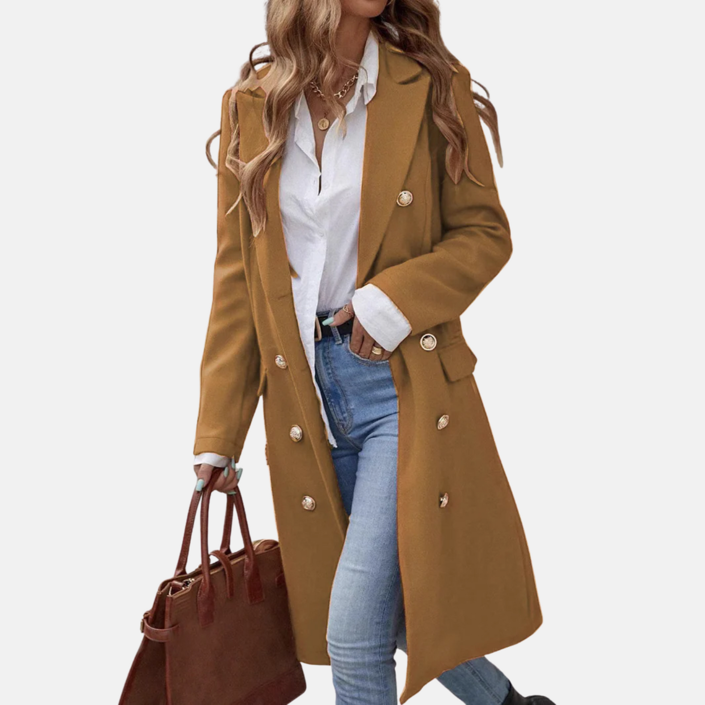 Mistrève | Manteau Long en Laine Femme – Élégance Cintrée & Chaleur Intemporelle