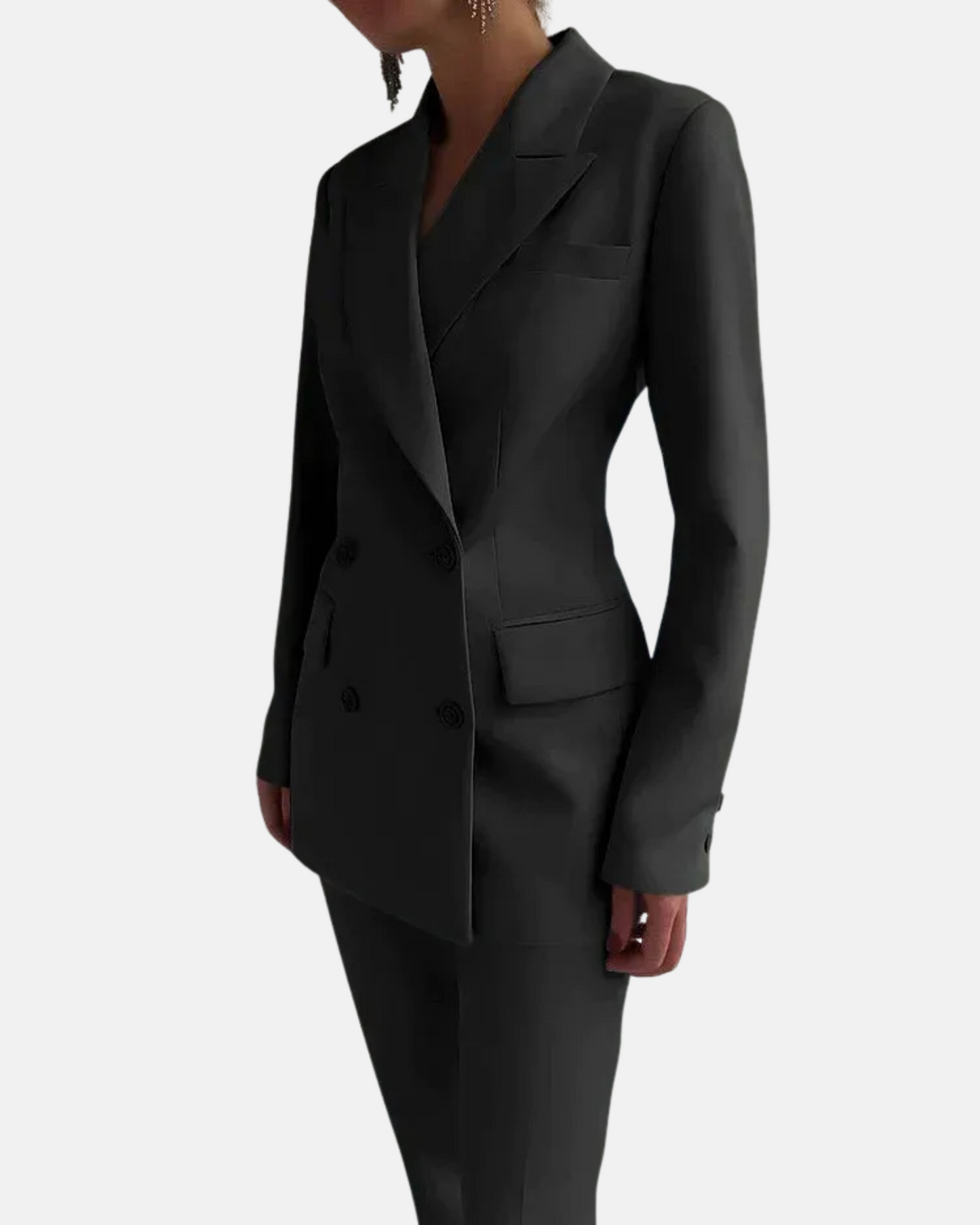 Mistrève | Ensemble Femme Blazer Double Boutonnage et Pantalon Large – Élégance Formelle et Allure Sophistiquée