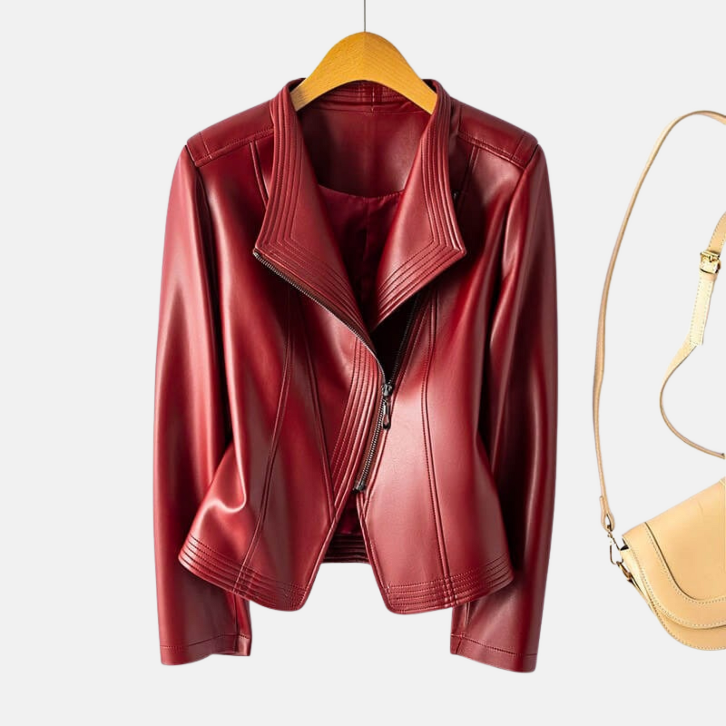 Mistrève | Veste Femme Cuir – Élégance Moderne & Audace Structurée
