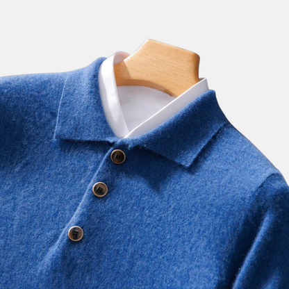 Mistrève | Pull Polo Homme en Laine – Douceur Légère et Élégance Intemporelle