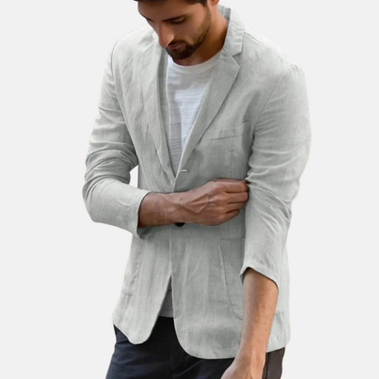 Mistrève | Blazer Homme Coton Lin Décontracté – Confort Léger