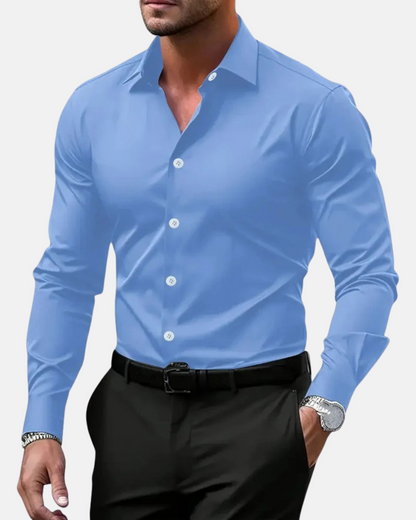 Mistrève | Chemise Homme Slim Fit Manches Longues – Élégance Formelle et Confort Moderne