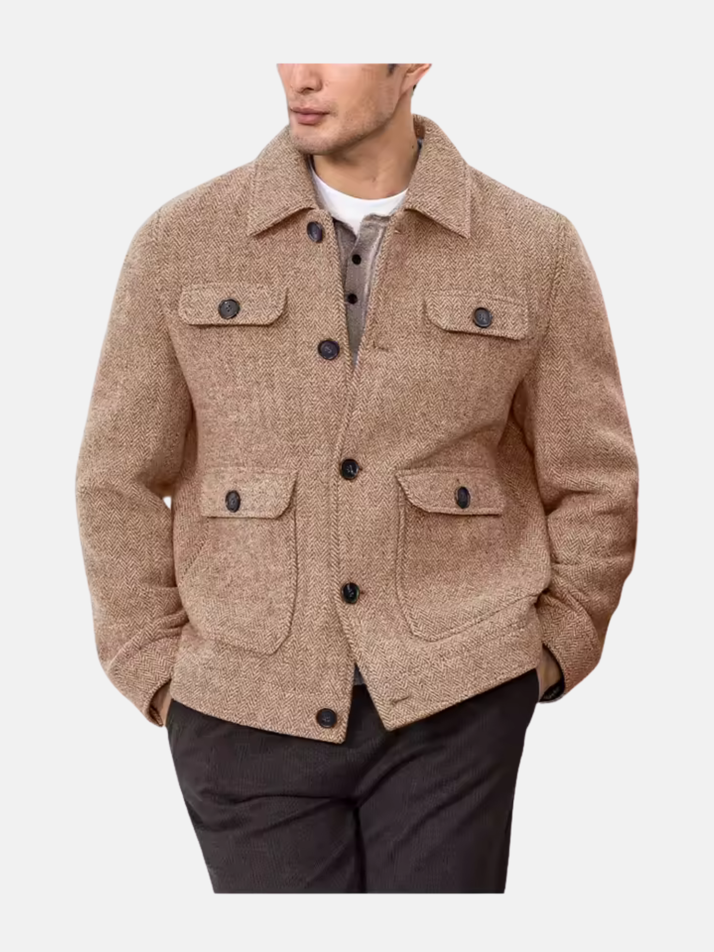 Mistrève | Herren Chevron-Muster Blazer – Klassische Eleganz und lässiger Stil