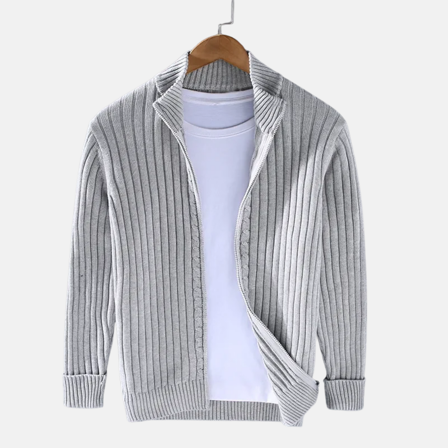 Mistrève – Gilet en Laine Zippé pour Homme | Chic & Confort