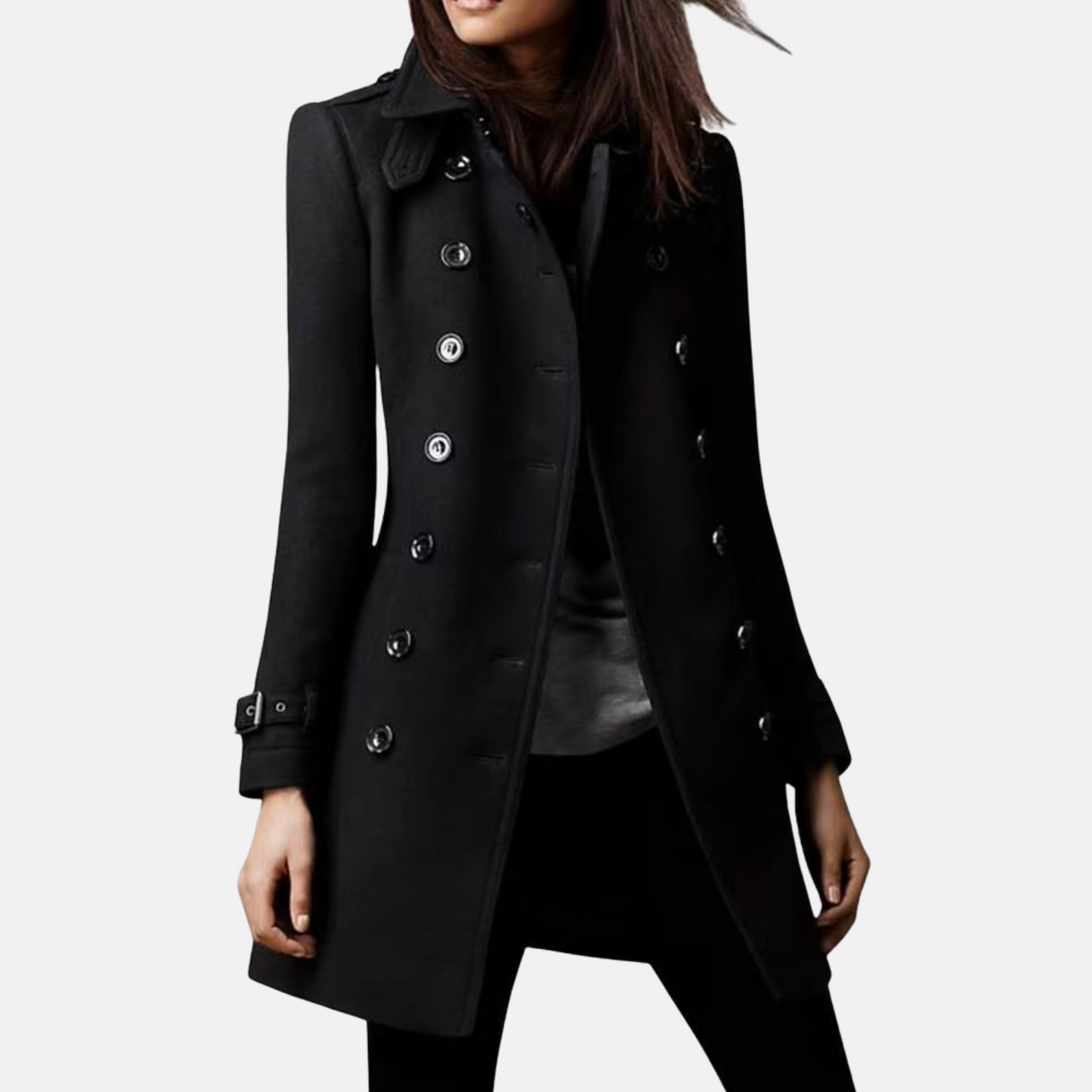 Mistrève | Manteau femme croisé en laine – Élégance intemporelle et chaleur hivernale