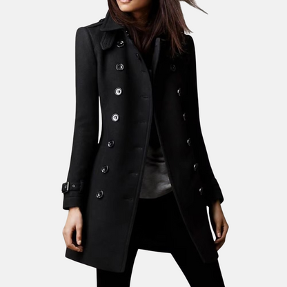 Mistrève | Manteau femme croisé en laine – Élégance intemporelle et chaleur hivernale