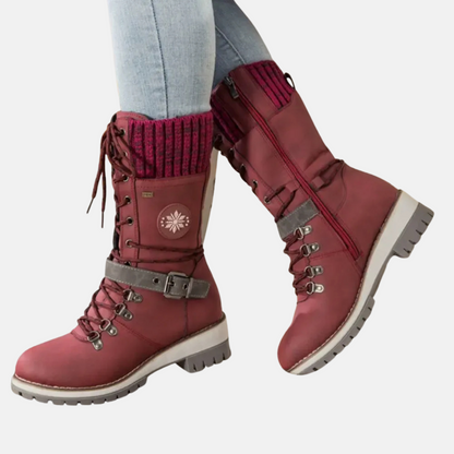 Mistrève | Bottes d’Hiver Femme à Lacets – Semelle Antidérapante