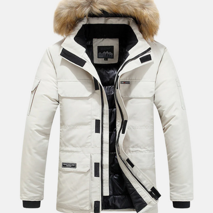 Mistrève | Manteau Homme à Capuche Fourrure – Chaleur Intense et Élégance Moderne