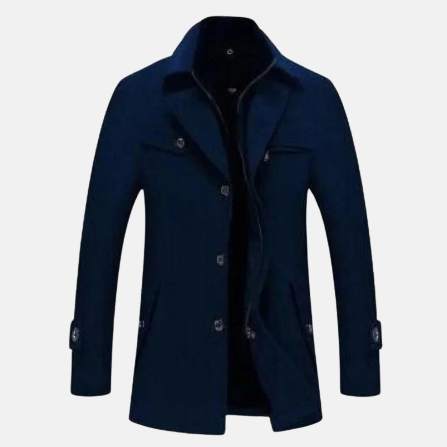 Mistrève | Manteau d'hiver long pour homme avec double fermeture éclair – Élégance au quotidien et confort intemporel