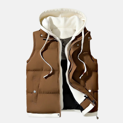 Mistrève | Gilet Homme Matelassé à Capuche – Chaleur Légère et Élégance Décontractée