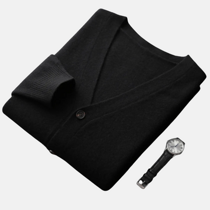 Mistrève | Cardigan Homme Col V en Cachemire – Élégance Intemporelle