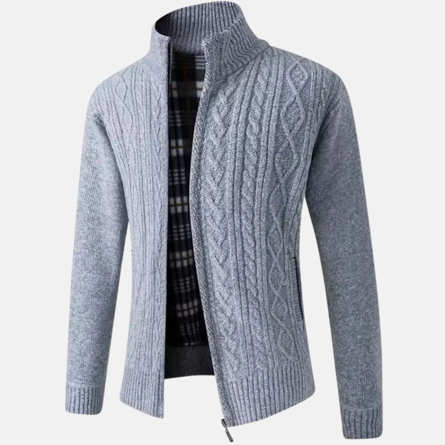 Mistrève | Gilet Tricoté Épais Homme – Col Montant, Chaud & Élégant pour l’Hiver