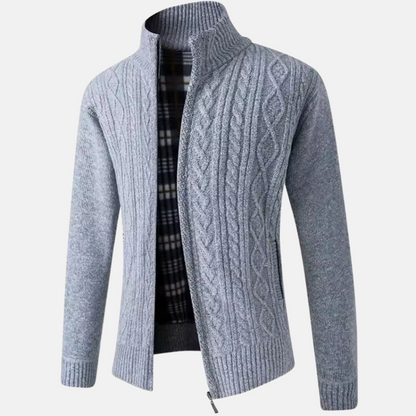 Mistrève | Gilet Tricoté Épais Homme – Col Montant, Chaud & Élégant pour l’Hiver