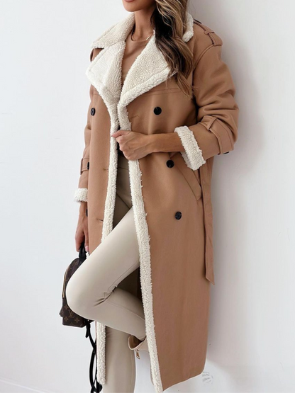 Fleur Rousse® | Manteau long élégant avec col duveteux