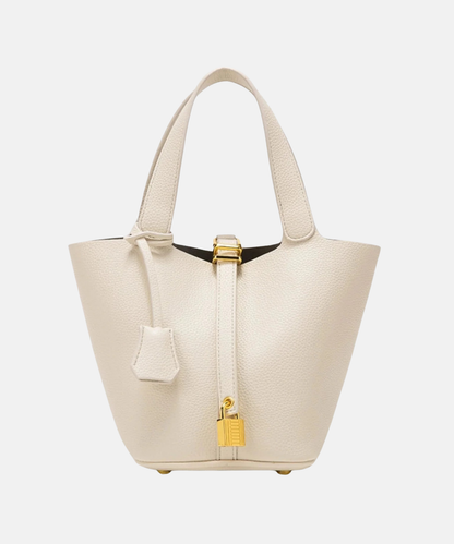 Mistrève | Sac Seau en Cuir Taupe – Élégance  au Quotidien