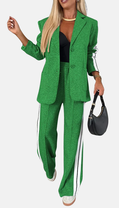Mistrève | Ensemble élégant femme – blazer chic et pantalon rayé