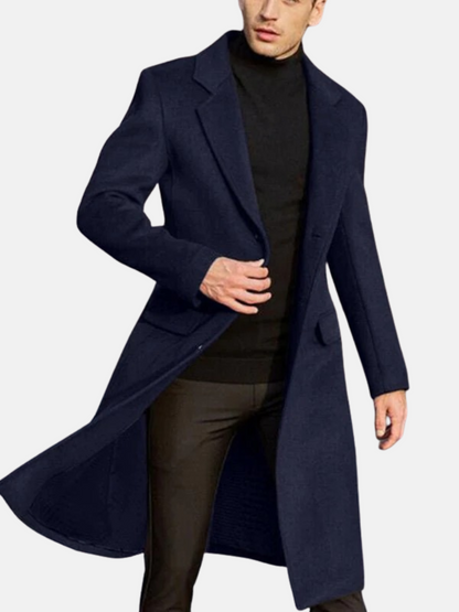 Mistrève | Manteau Long en Laine Homme –  Élégance Formelle